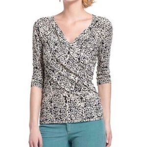 Anthropologie {Meadow Rue} Faux Wrap Print Top
